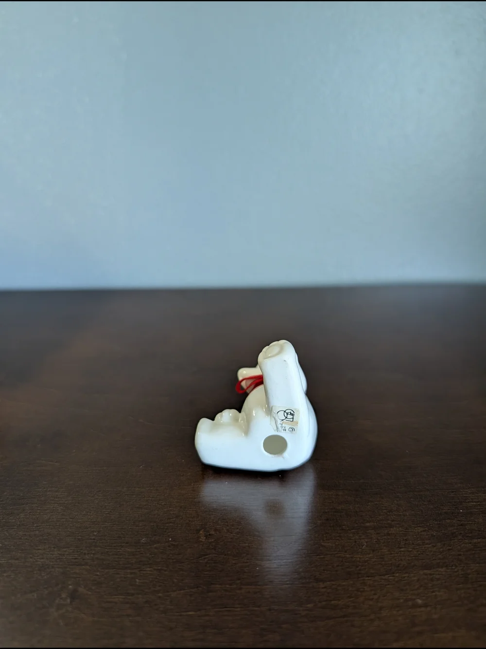 Vintage Department 56 White Ceramic Bear Ornament